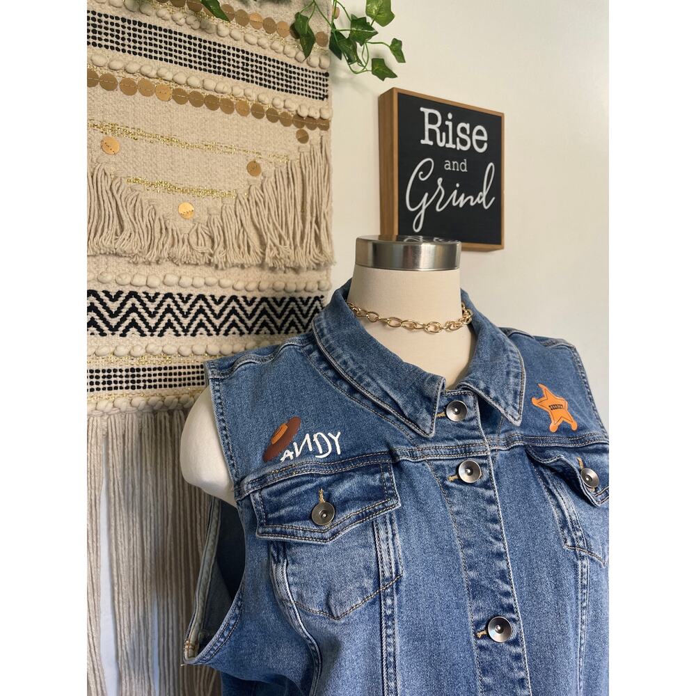 Disney Pixar Toy Story Woody Denim Button Vest 2XL